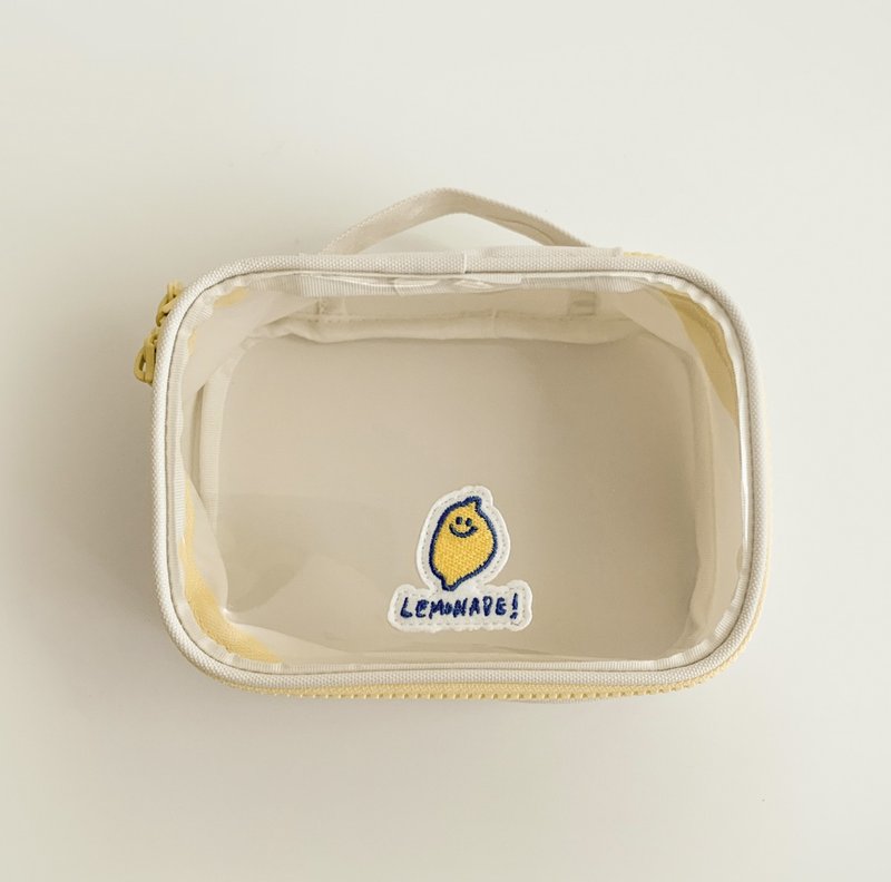 【In Stock】Lemony PVC Pouch Transparent Storage Pouch - Toiletry Bags & Pouches - Other Materials Yellow