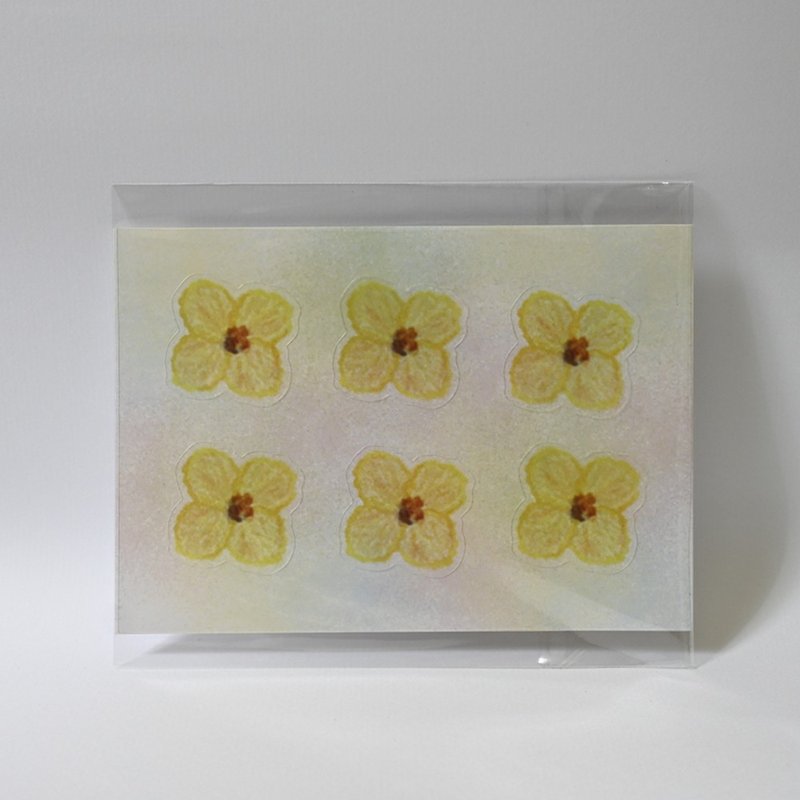 宝黄透花 透明ステッカー 手描き 花草 手帳 手帳コラージュ ステッカー - ステッカー・シール - 紙 