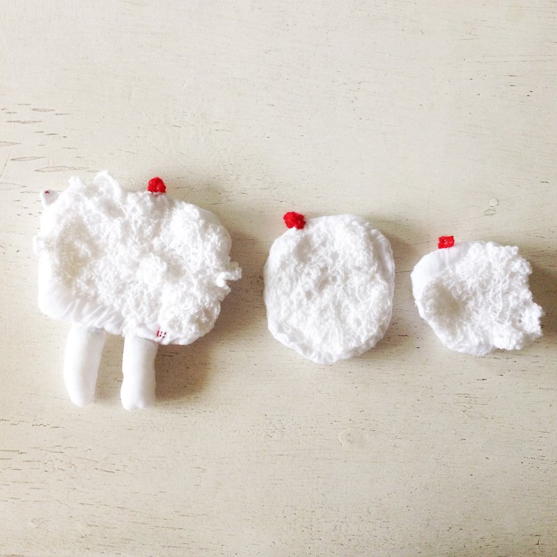 Can't live without gifts-white coasters - Knitting, Embroidery, Felted Wool & Sewing - Cotton & Hemp White