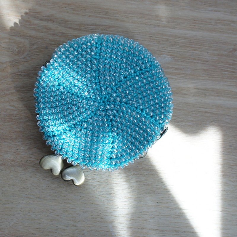 Ba-ba handmade Beads crochet coinpurse No.1025 - 錢包/皮夾/長短夾 - 其他材質 綠色