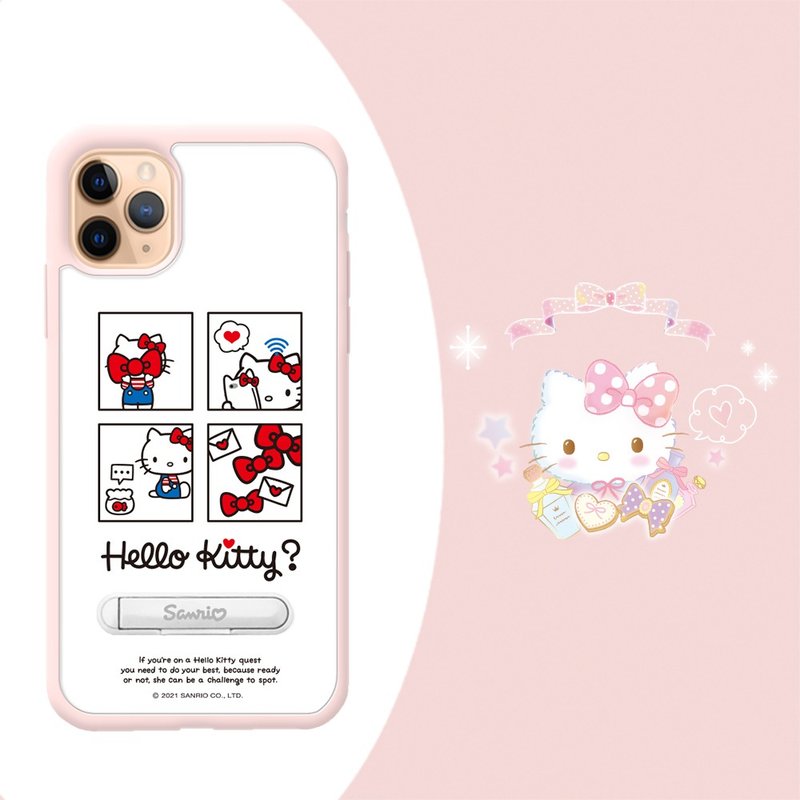 三麗鷗 iPhone 11 全系列 減震立架手機殼-哈囉凱蒂 - 手機殼/手機套 - 其他材質 多色