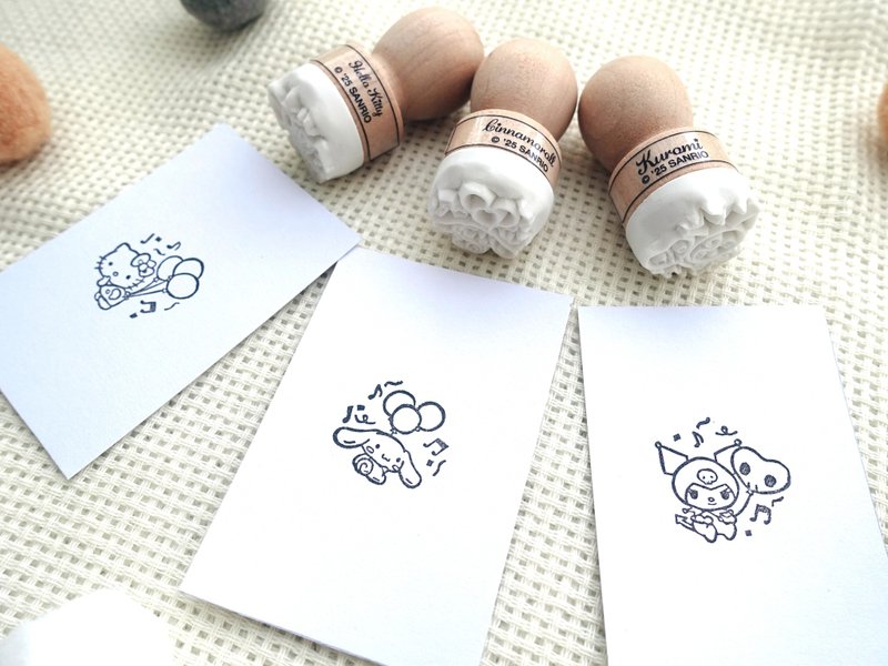 姊妹品牌 Fatto a Mano x  Sanrio HK正版繽紛迷你印章 - 印章/印台 - 橡膠 綠色