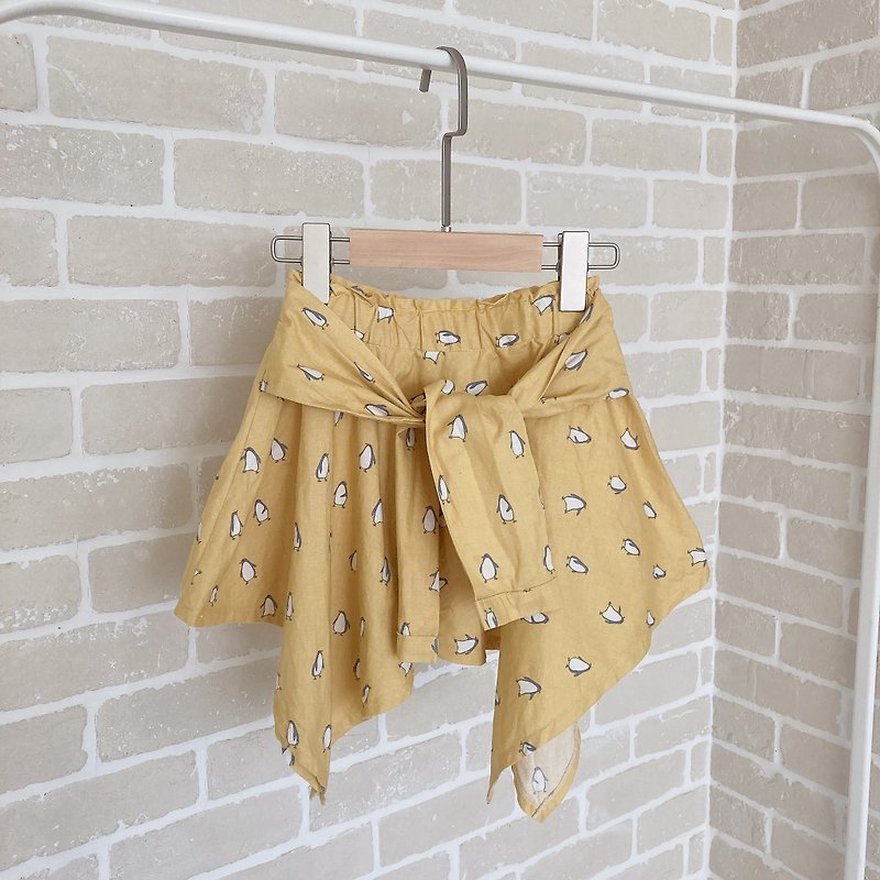 CHILDHOOD Chaihu cute penguin skirt - กระโปรง - ผ้าฝ้าย/ผ้าลินิน 