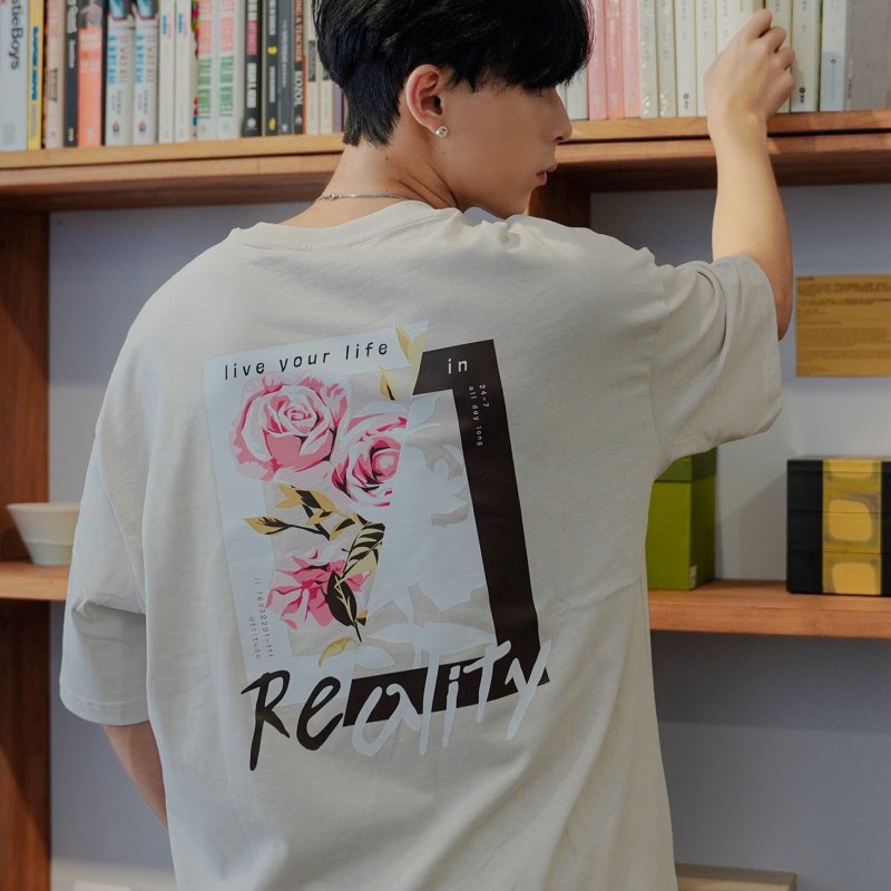 【CREEPS】Reality 寬鬆重磅印花T恤 210g - 男 T 恤 - 棉．麻 多色