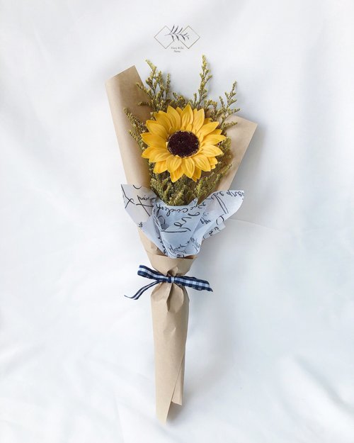 Single sunflower dry bouquet fragrant flower sunflower - Shop