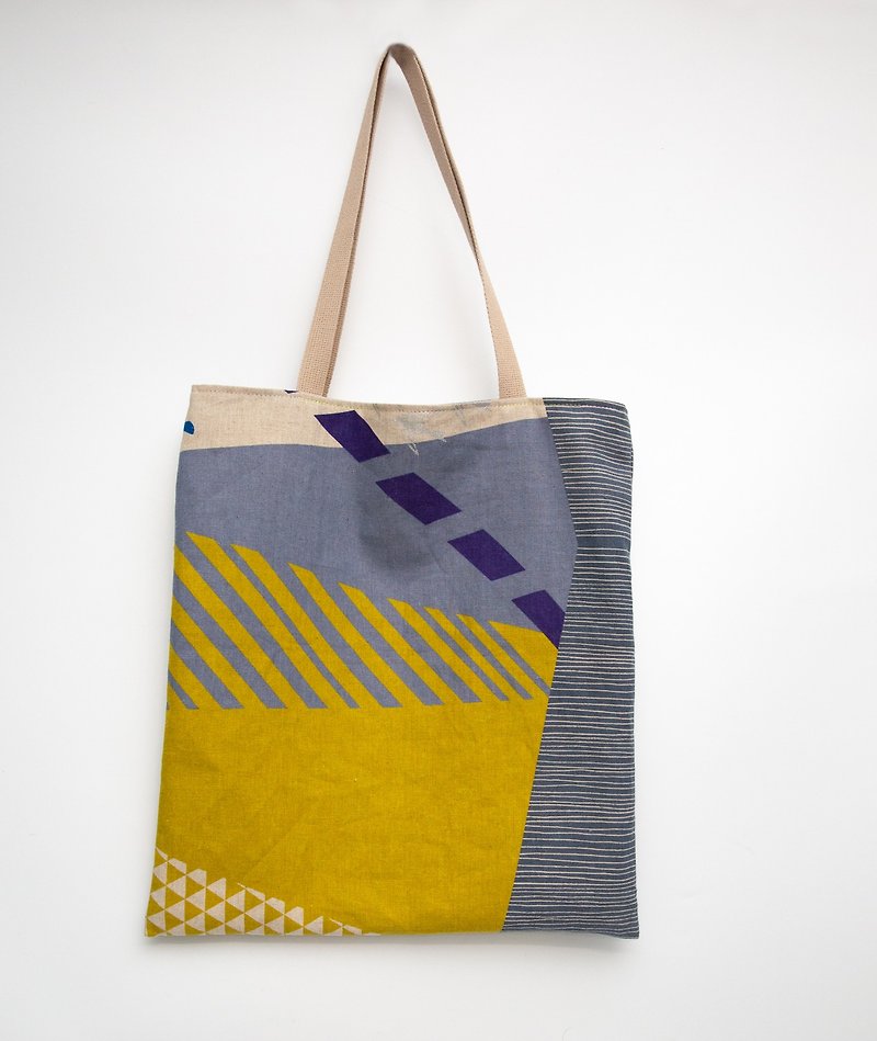 Yellow Handmade Shoulder Cotton Shopping Bag/Environmental Bag - Handbags & Totes - Cotton & Hemp Yellow