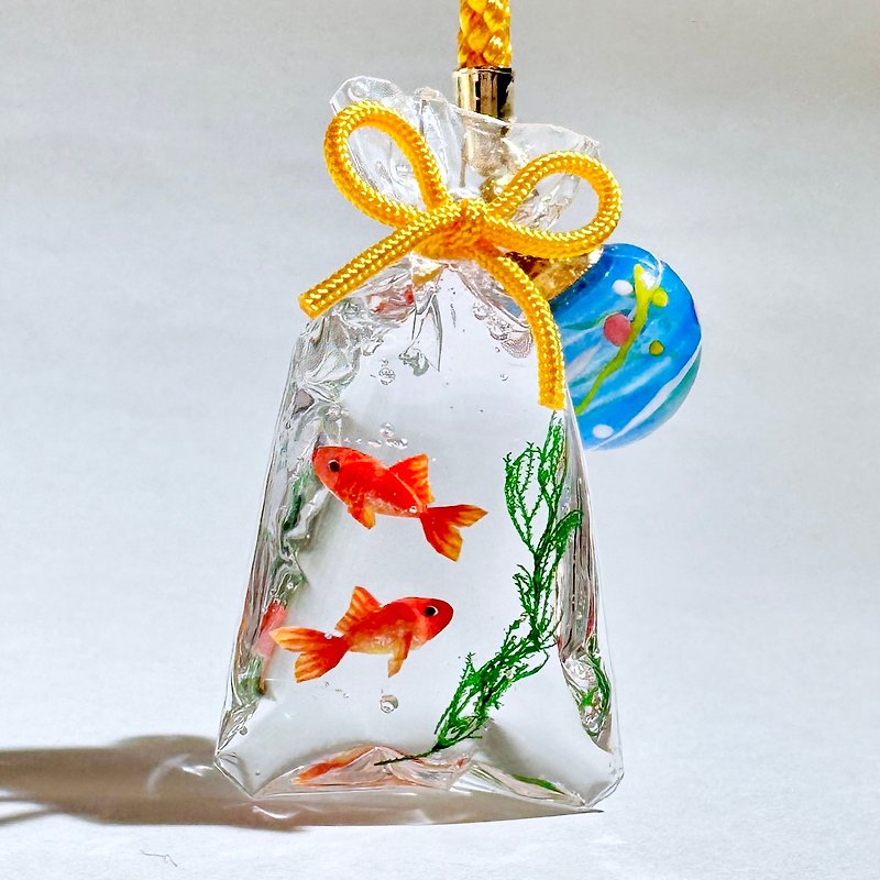 Made to order Festival goldfish bag　Japanese style key chain　miniature - พวงกุญแจ - เรซิน 