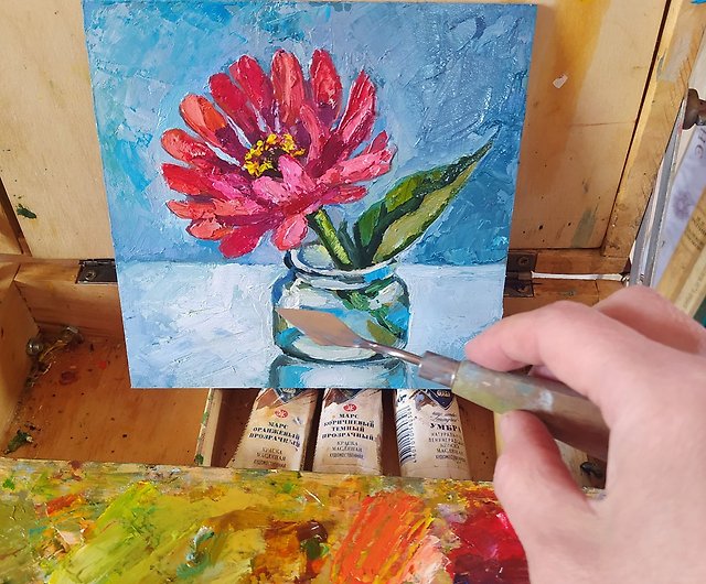 Flower Painting With Acrylic