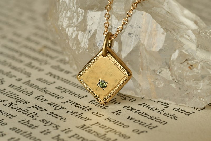 古都の窓　グリーントルマリン - 項鍊 - 其他金屬 綠色