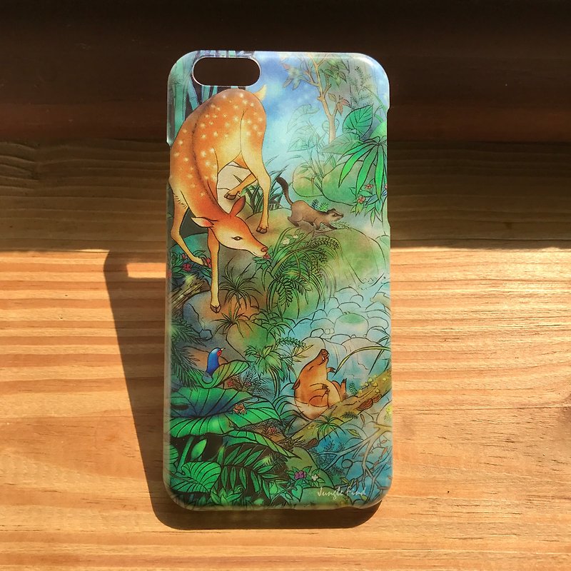 Knife illustration custom mobile phone case / transparent hard shell / - into the forest - Phone Cases - Plastic Green