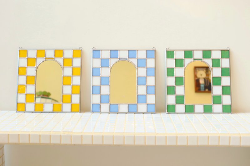 Checkerboard Wall Mirror - ตกแต่งผนัง - แก้ว หลากหลายสี