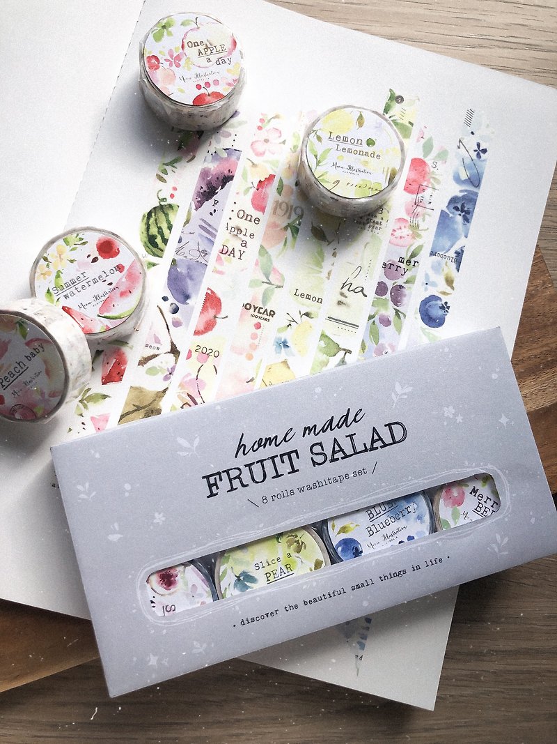 Home made fruit salad - 8 rolls washitape set - Stamps & Stamp Pads - Paper 