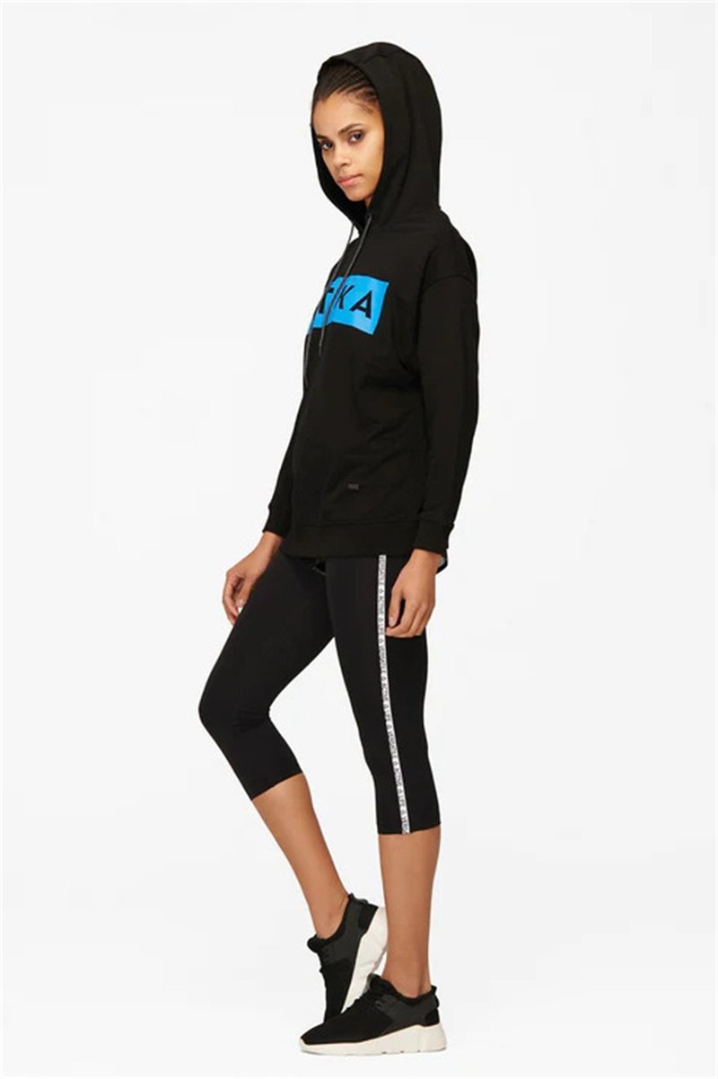 Titika Classic Logo Hoodie - ชุดโยคะ - วัสดุอื่นๆ สีดำ