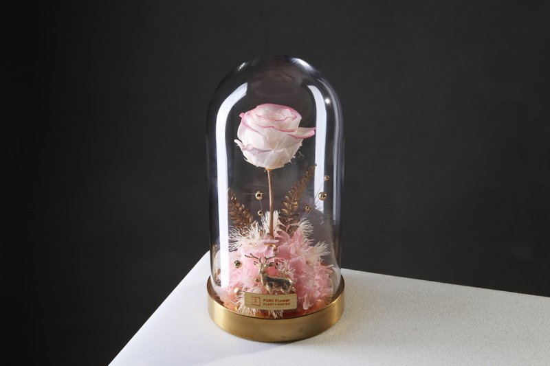 FORi Flower花裡 / MAKE A WISH-永生花 / 鍾罩玫瑰 - 擺飾/家飾品 - 植物．花 