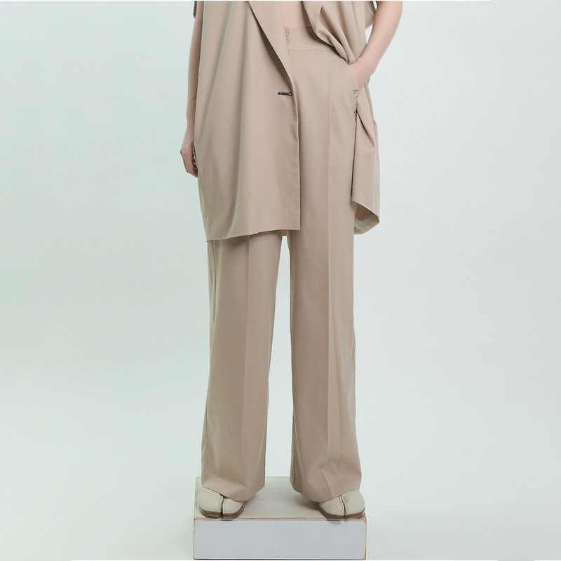 Afternoon time wide trousers - Women's Pants - Cotton & Hemp Khaki