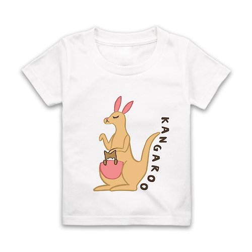 孩子陪你趣味童裝製造所 字母K-KANGAROO短袖T恤-白