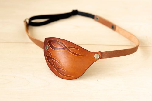 Migharda Leather Eye Patch | Eye Patch | Elven Eye Patch | Cat Eye Patch | Eyepatch