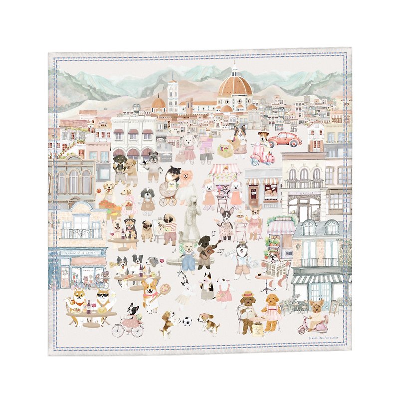 Oh My Dog Silky Scarf (45cm, Wrinkle Free, Machine Washable) - Scarves - Polyester Multicolor