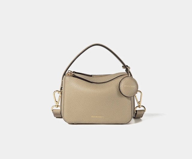 Moonshaft ムーンシャフト ミニ ダブル ジッパー ハンドバッグ