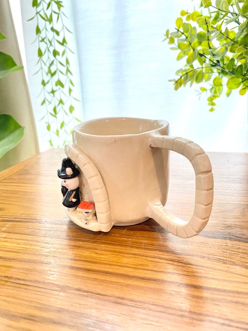 Cute cloud-shaped handmade ceramic mug. - Shop cher's pottery Cups - Pinkoi