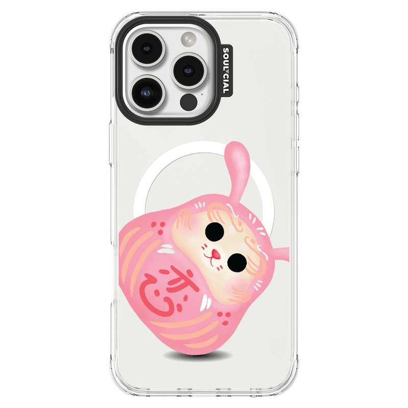 Daruma Ai Bunny iPhone case MagSafe magnetic protective case - เคส/ซองมือถือ - วัสดุอื่นๆ 