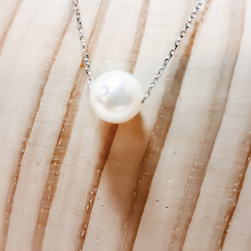 Snow Of Japan: Snow white Japanese Akoya Sea Pearls with 925 Silver Necklace - Chokers - Pearl White