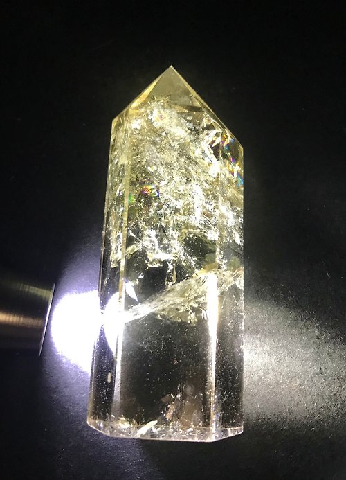 Could9Crystal 高質巴西天然黃水晶 千層隱山 藍針 爆彩 黃晶 黃水晶 原石水晶