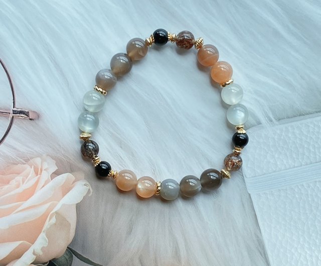 スーパーセブン＆ムーンストーン ムーンストーン バックボーン ムーンストーン ブラック ゴールド