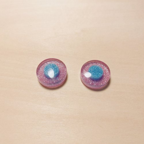 鳥嶼 Niaoyoo 復古紫藍糖果圓耳環