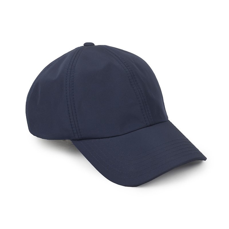 Water Repellent Plain Cap (Indigo) - หมวก - วัสดุกันนำ้ สีน้ำเงิน