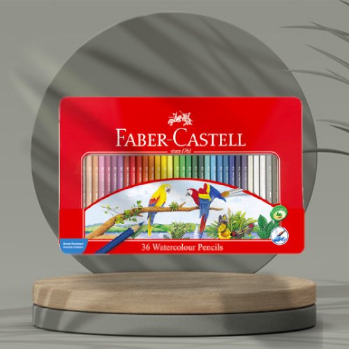 文聚 Faber-Castell 紅色系 水性色鉛筆36色/鐵盒(原廠正貨)