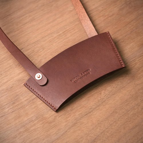 NS Leatherworks 【NS皮件】環保飲料提袋, 皮革環保杯提袋, 咖啡提袋 (免費打印)