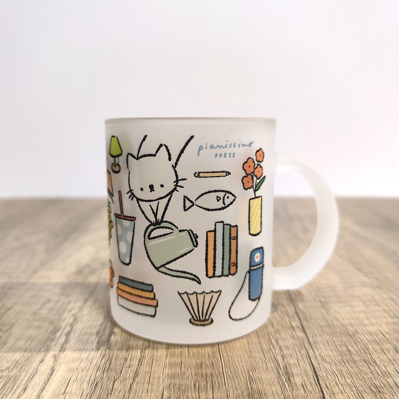 Pianissimo Press 'Cat & Coffee' Mug - Mugs - Glass 