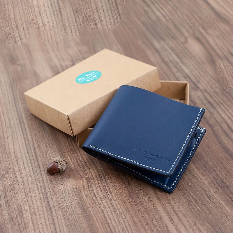 Wallet short wallet wallet change card gift gift custom men's Silver gift - Wallets - Genuine Leather Multicolor