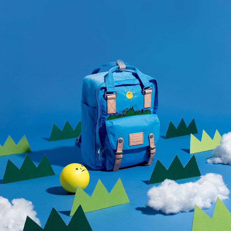 Doughnut x LOOPY Waterproof Macaron Backpack - Clear Sky - Backpacks - Other Man-Made Fibers Blue
