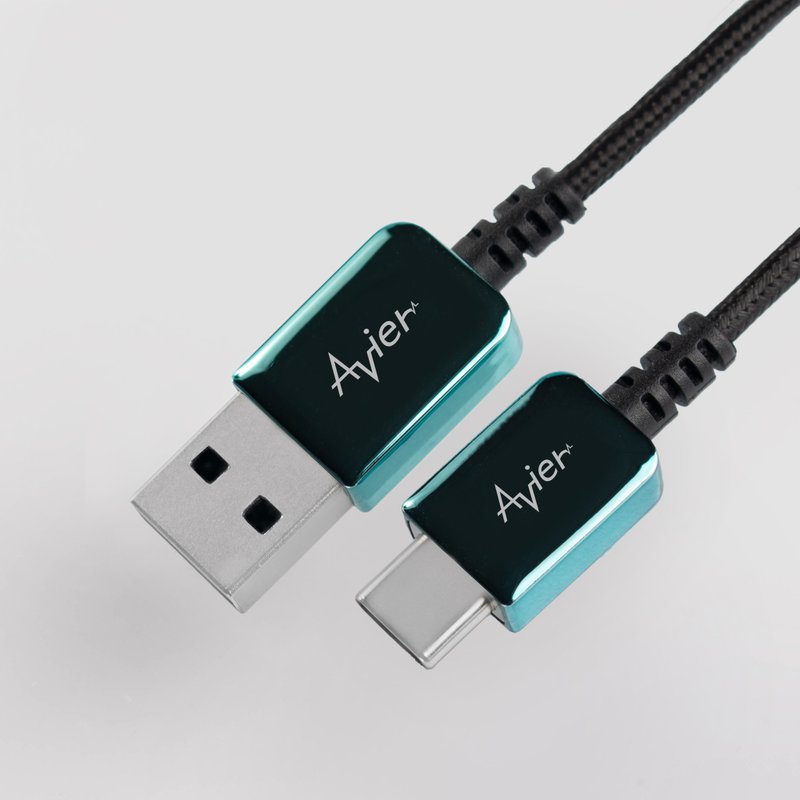 Avier CLASSIC USB C to A 編織高速充電傳輸線(藍) / 三種尺寸 - 無線充電盤/板/座 - 其他材質 