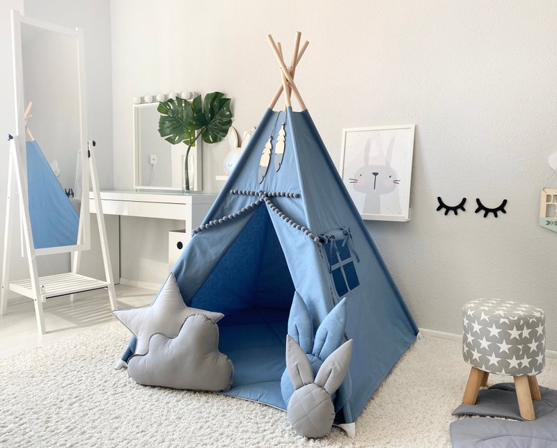 Teepee, kids teepee, tee pee tent, tee pee, tipi, play tent, childrens teepee - Bedding - Cotton & Hemp 