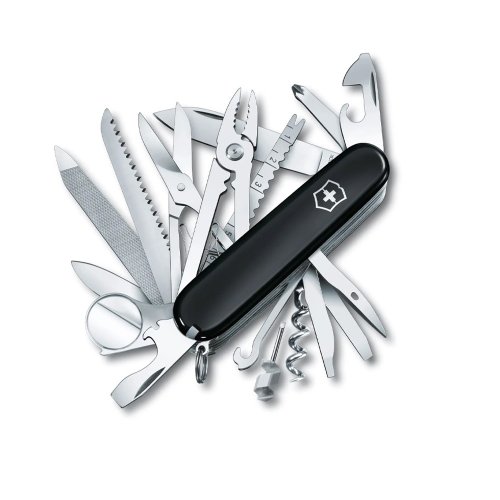 城市視角 VICTORINOX 瑞士維氏 Swiss Champ冠軍刀 33用 91mm 黑 1.6795.3