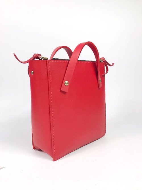 Zemoneni ladies carry bag leather inner partition hand carry and