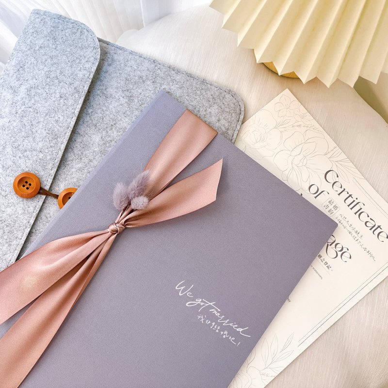 Preserved Flower Marriage Certificate Set │ Civil Affairs Bureau Compliant │ French Chanson │ Marriage Certificate - ทะเบียนสมรส - วัสดุอื่นๆ 