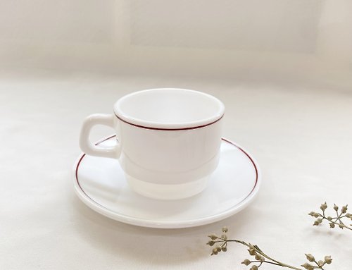 好日。戀物 【好日戀物】法國 Arcoroc 陶瓷簡約茶杯咖啡杯盤組下午茶聖誕節