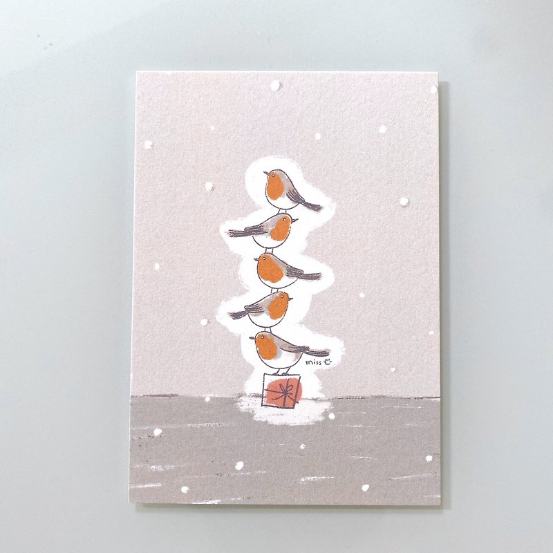gift / postcard - การ์ด/โปสการ์ด - กระดาษ สีเทา