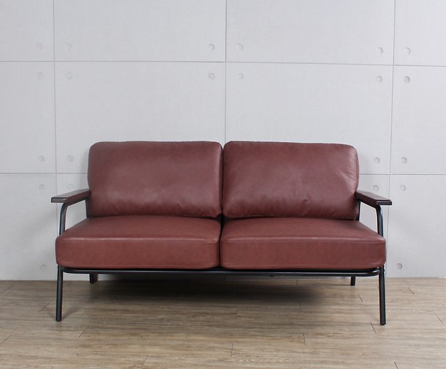 Nordic Retro Warm Wood Double Leather, Leather And Wood Furniture