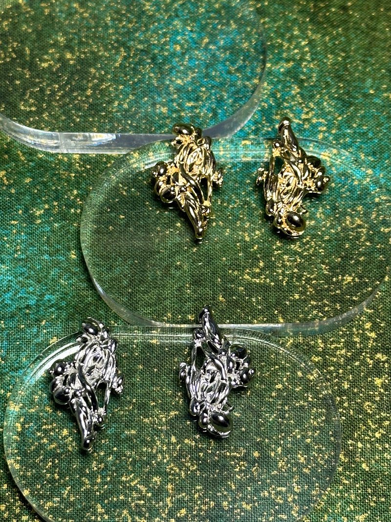 earrings - ต่างหู - เงิน สีทอง