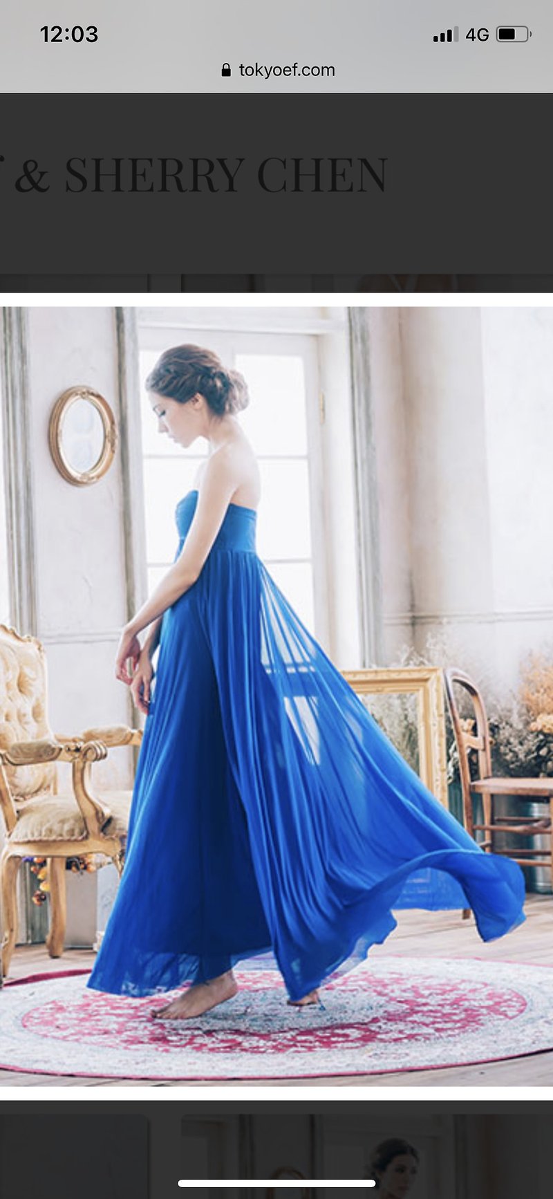 明星紅毯指定款 超大裙擺拖尾絲質禮服 藍綠 - 晚裝/晚禮服  - 絲．絹 藍色