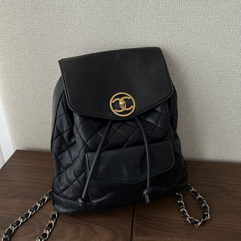 CHANEL 香奈兒 Matelassé 羊皮 後背包 - 後背包/背包/書包 - 真皮 黑色