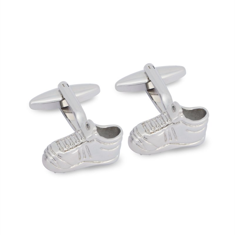 Running Shoes Cufflinks, Soccer Shoes - Cuff Links - Other Metals Silver
