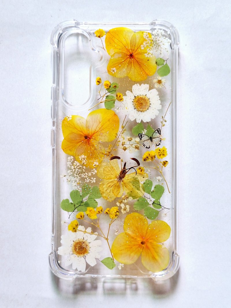 Pressed flowers phone case | Samsung GalaxyA54| Gift for Her - Phone Cases - Plastic Multicolor