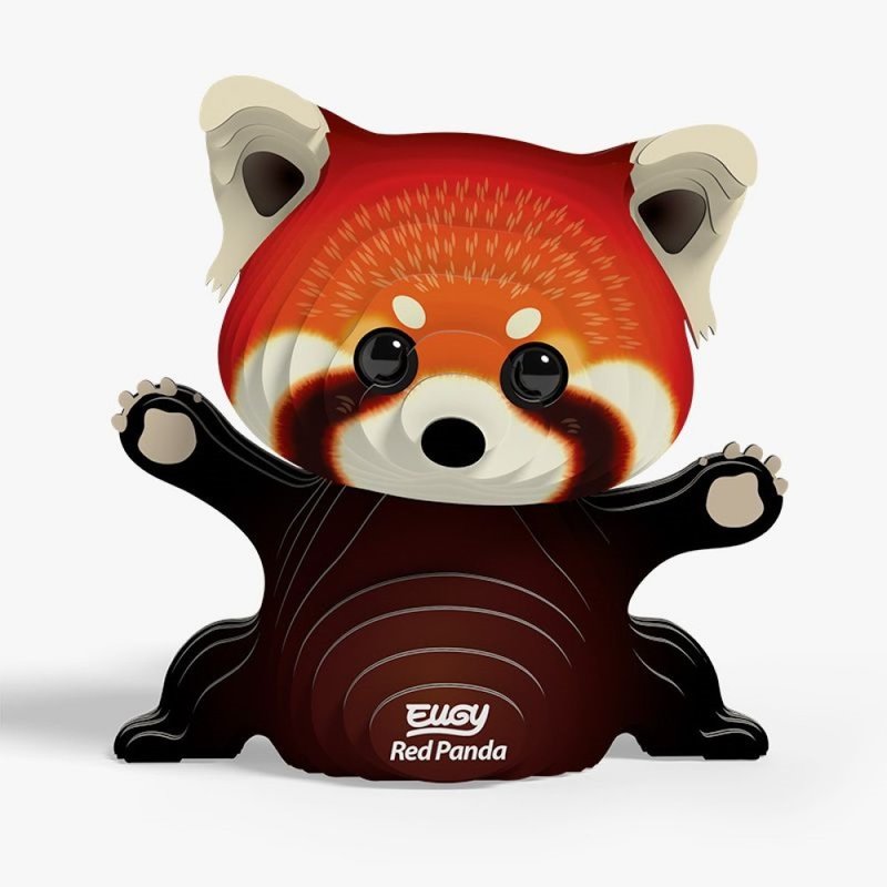 EUGY 3D坑紙拼圖 - 126 小熊貓 - 拼圖 - 紙 咖啡色