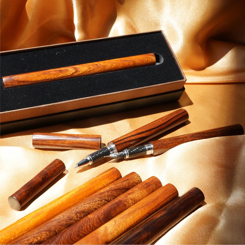【Desert Ironwood】万年筆・ボールペン兼用ペン 角型と丸型のエンドキャップ